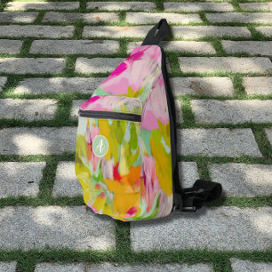 Colourful Modern Monogram Sling Bag