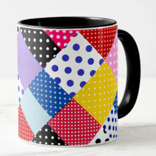 Colourful Modern Mosaic Dots Pattern           Mug