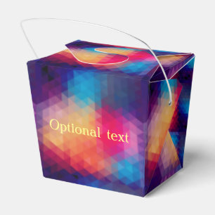 Colourful Modern Mosaic Geometric Pattern Favor Box