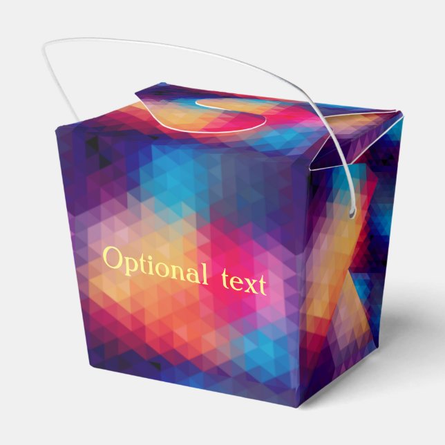 Colourful Modern Mosaic Geometric Pattern Favor Box (Back Side)