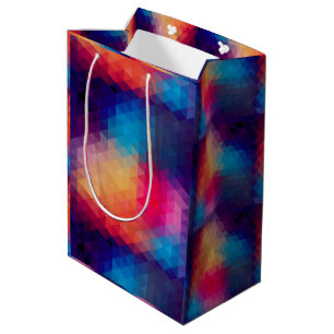 Colourful Modern Mosaic Geometric Pattern Medium Gift Bag
