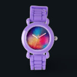 Colourful Modern Mosaic Geometric Pattern Watch<br><div class="desc">Modern colourful mosaic polygonal geometric seamless pattern. If you need any help customizing any of my designs,  contact ArtOnWear designer. Free text formatting with live help available by request.</div>