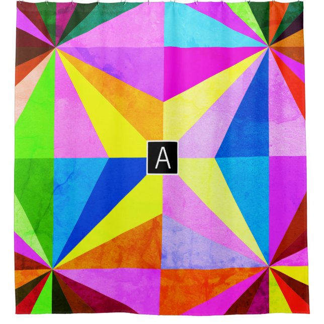 Colourful Modern Multi-Coloured Geometric | Monogr (Front)