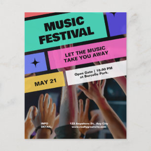 Colourful Modern Music Festival, Musical Party  Flyer