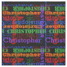 Colourful Modern Name Collage Rainbow Black