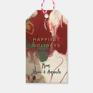 Colourful Modern Painted Abstract Holiday Gift Tags