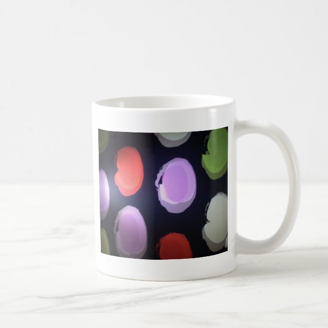 Colourful Modern Pattern Polka Dot Art Print Coffee Mug (Right)