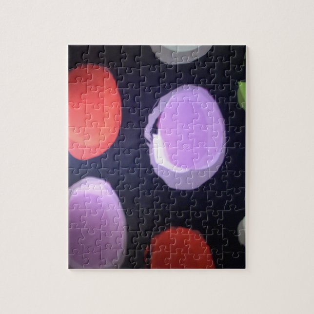 Colourful Modern Pattern Polka Dot Art Print Jigsaw Puzzle (Vertical)