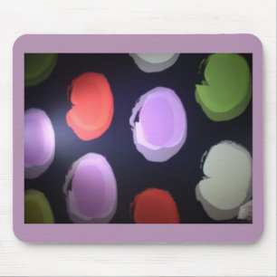Colourful Modern Pattern Polka Dot Art Print Mouse Pad