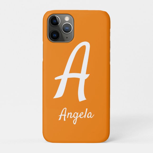 Colourful modern personalize initial name monogram Case-Mate iPhone case (Back)