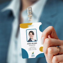 Colourful Modern Photo Employee Staff ID Badge