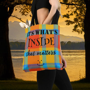 Colourful Modern Plaid Pattern Bag