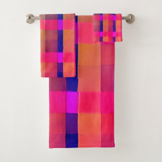 Colourful Modern Plaid Towel Set