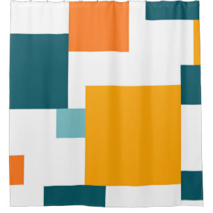 Colourful, modern, playful square geometric patter