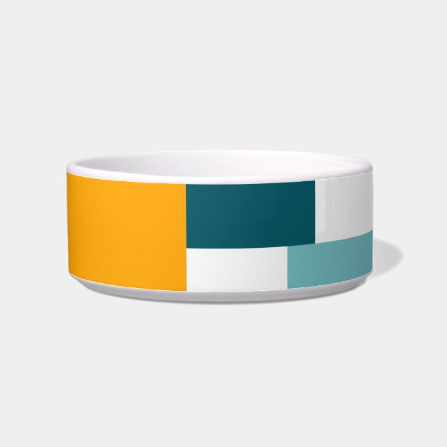 Colourful, modern, playful square geometric patter bowl (Right)