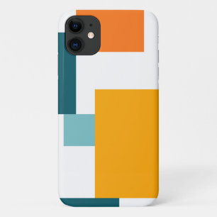 Colourful, modern, playful square geometric patter iPhone 11 case