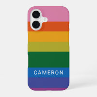 Colourful Modern Rainbow Stripes Personalized Name