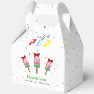 Colourful Modern Ready To Pop Ice Cream Baby Showe Favor Box