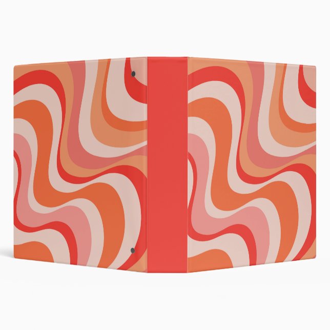 Colourful modern retro waves design binder (Background)