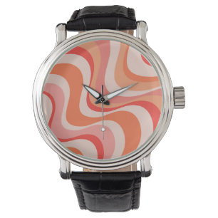 Colourful modern retro waves design watch