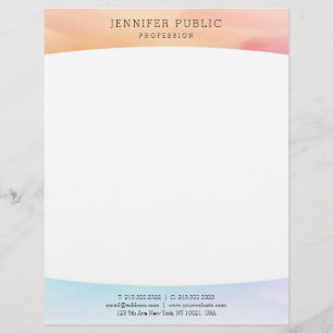 Colourful Modern Simple Design Elegant Template Letterhead