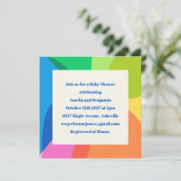 Colourful Modern Square Template Baby Shower