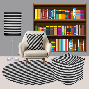 Colourful Modern Striped Pattern Throw Pillow