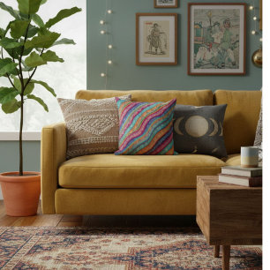 Colourful modern stylish chic geometric  throw pillow