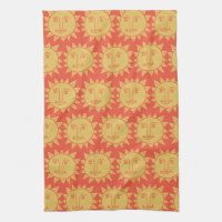 Colourful Modern Suns Yellow Pattern