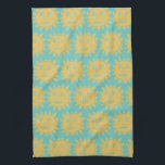 Colourful Modern Suns Yellow Pattern Kitchen Towel<br><div class="desc">Decorate your kitchen with this cool sunshine art towel. Makes a great housewarming,  birthday or wedding gift! 
You can customize it and add text too.
Check my shop for lots more colours and patterns!</div>