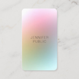 Colourful Modern Template Trendy Elegant Minimalis Business Card