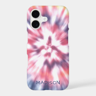 Colourful Modern Tie Dye Pattern Personalized Name
