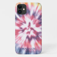 Colourful Modern Tie Dye Pattern Personalized Name