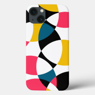 Colourful, modern, trendy, cool circular graphic iPhone 13 case