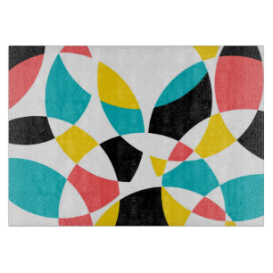 Colourful, modern, trendy, cool, unique circular cutting board
