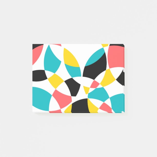 Colourful, modern, trendy, cool, unique circular post-it notes (Front)