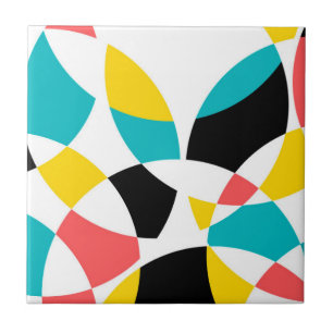 Colourful, modern, trendy, cool, unique circular tile