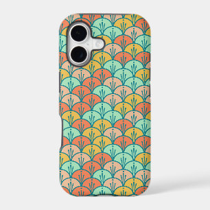 Colourful Modern Trendy Geometric Fish Scale