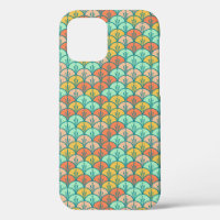 Colourful Modern Trendy Geometric Fish Scale
