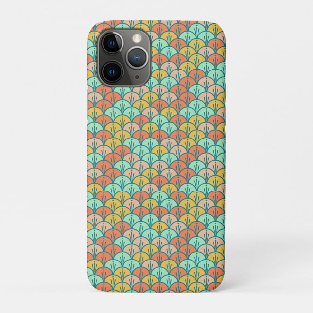 Colourful Modern Trendy Geometric Fish Scale Case-Mate iPhone Case (Back)
