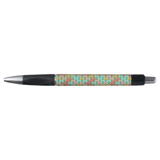 Colourful Modern Trendy Geometric Fish Scale Pen (Front)