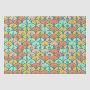 Colourful Modern Trendy Geometric Fish Scale Tissue Paper