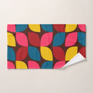 Colourful, modern, trendy, urban flower abstractio hand towel