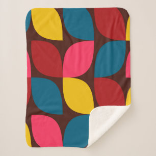 Colourful, modern, trendy, urban flower abstractio sherpa blanket