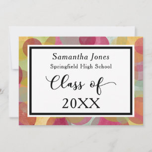 Colourful, Modern, Unique Graduation Announcement