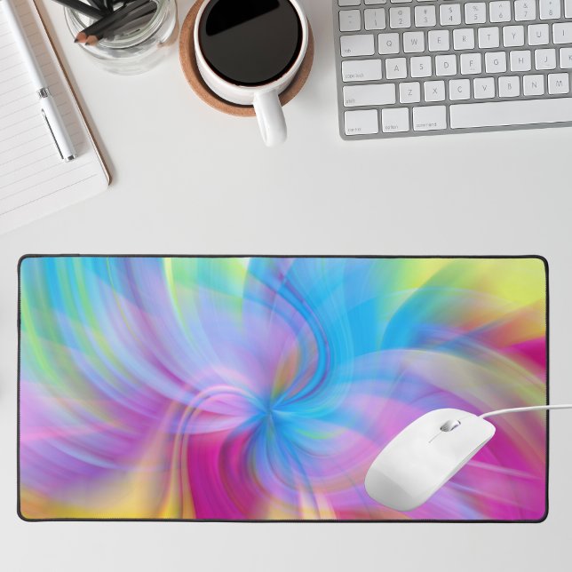 Colourful Modern Watercolor Pattern Desk Mat (Creator Uploaded)