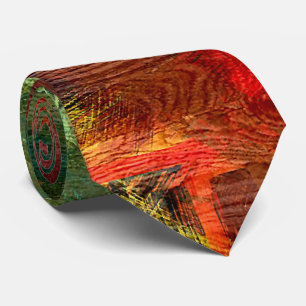 Colourful Modern Wood Grain Background #3 Tie