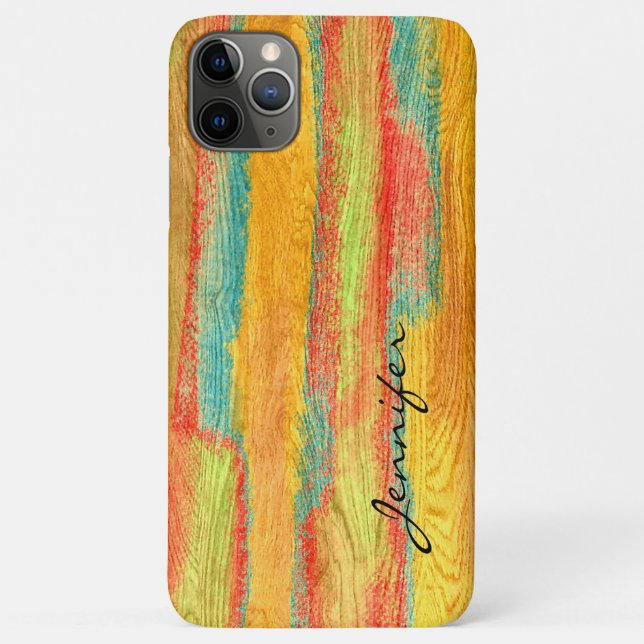Colourful Modern Wood Grain Background #7 Case-Mate iPhone Case (Back)