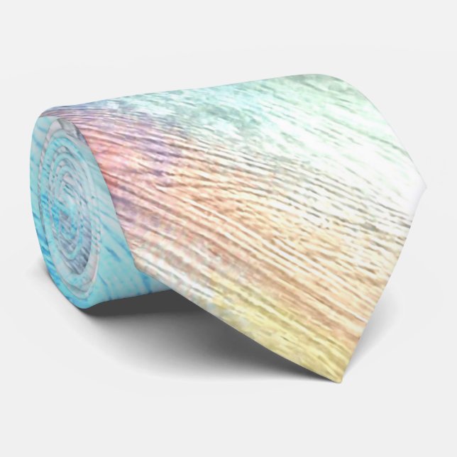 Colourful Modern Wood Grain Background #80 Tie (Rolled)