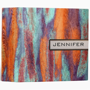 Colourful Modern Wood Grain Look #3 Binder